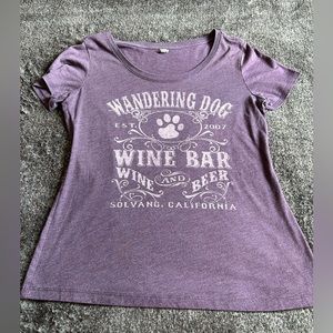 Wandering Dog Wine bar - Solvang California womens tshirt